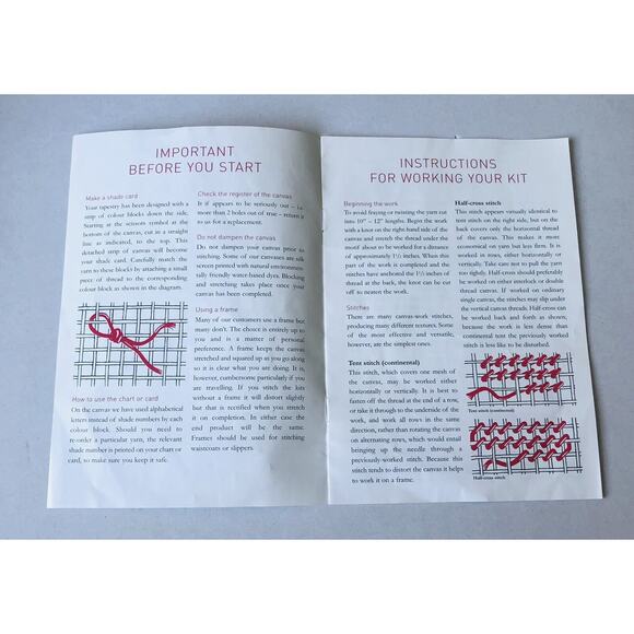 Ehrman Needlepoint Kit Crazy For You Pink Heart Valentine Gingham Janet Heigh - Picture 5 of 11